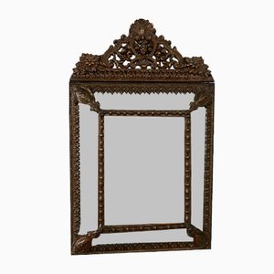 Antique French Mirror in Brass in Louis XIV Style