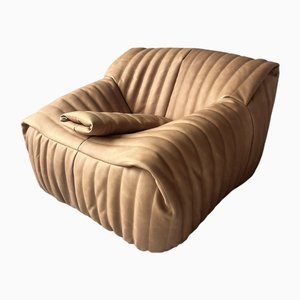 Camel Leder Sandra Armlehnstuhl von Annie Hieronimus für Cinna Ligne Roset, 1973