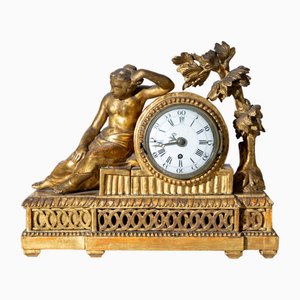 Louis Seize Mantel Clock in a Giltwood Case