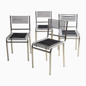 Chaises Sandows Modèle 101 par René Herbst pour Pallucco, 1980, Set de 4