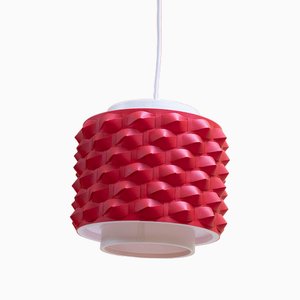 Space Age Red Plastic Lamp, 1970s