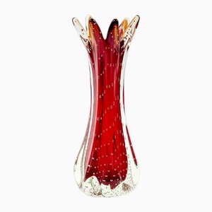 Vase Bullicante en Verre Murano attribué à Archimede Seguso, Italie, 1970