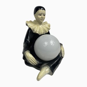 Lampada Pierrot in ceramica, anni '60