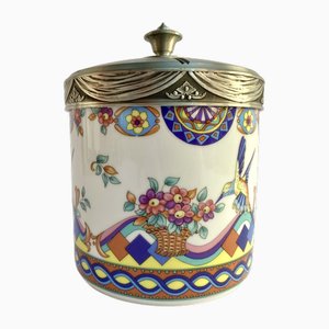Floral Porcelain Biscuit Barrel with Tin with Lid from Seltmann Weiden, Germany, 1995