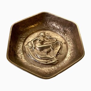 Leda and the Swan Art Dish aus Bronze von Svend Lindhart, 1965