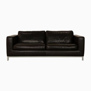 Manolito 3-Sitzer Sofa aus anthrazitfarbenem Leder von Machalke