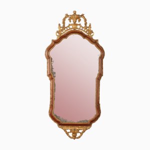 Specchio neoclassico in noce dorato