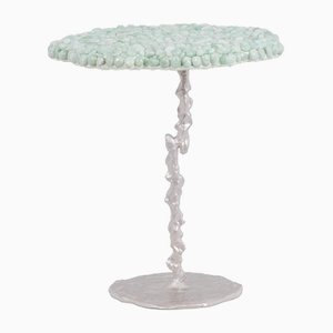 Decorative Pedestal Table with Semi-Precious Stonee