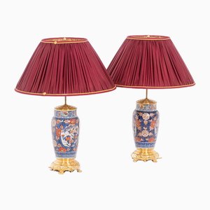 Imari Porcelain and Gilded Bronze Table Lamps, 1880s, Set of 2