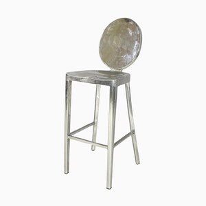 Moderner italienischer hoher Barhocker aus Aluminium Modell Kong von Philippe Starck für Emeco, 2000er