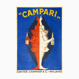 Póster publicitario Campari italiano de alcohol de Leonetto Cappiello, años 20