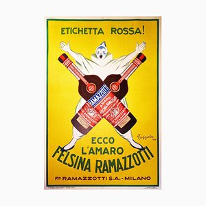 Affiche Publicitaire Alcool par Leonetto C, Italie, 1926
