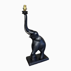 Vintage Ebonised Elephant Floor Lamp