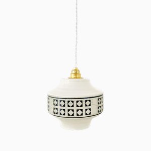 Hanging Lamp in White Glass