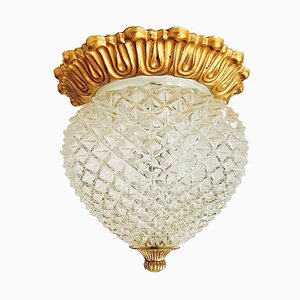 Vintage Ceiling Lamp Baroque Brass Gold Gaetano Sciolari 60s