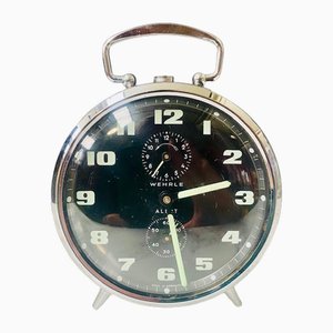 Reloj despertador Alert en cromo negro de Wehrle