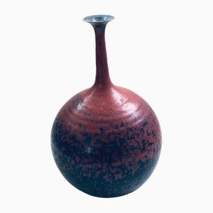 Vase Art Pottery Studio Bec par Gubbels Helden, Pays-Bas, 1970s