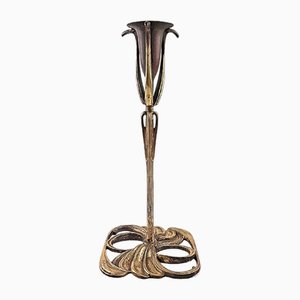 Art Nouveau Candleholder in Bronze and Copper, 1920s
