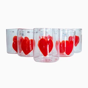 Bicchieri della collezione Valentines di Maryana Iskra per Ribes the Art of Glass, set di 6
