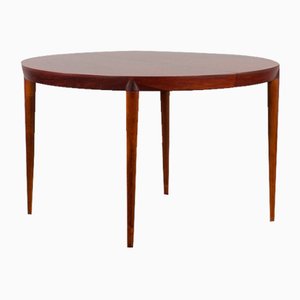 Mesa de comedor danesa vintage de palisandro con dos extensiones de Severin Hansen, años 60