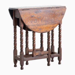 Turned Oak Gateleg Table, 19th Century