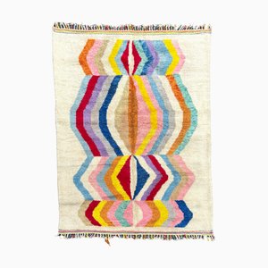 Moroccan Modern Colorful Handwoven Berber Area Rug, 2000s