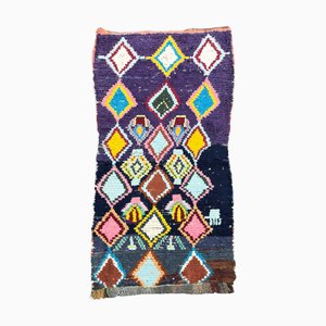 Moroccan Traditional Purple Handwoven Berber Rug, 1980s