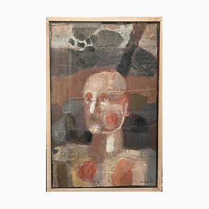 Autoportrait, 1963, Huile sur Papier, Encadré