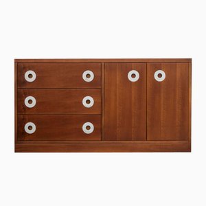 Credenza con manici in marmo, Italia, anni '80