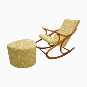 Set of Mid-Century Bentwood Rocking Chair by Ton, 1950s