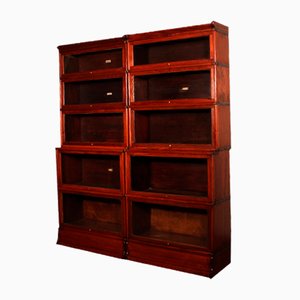 Antique Bookcases in Mahogany from Globe Wernicke, Set of 2