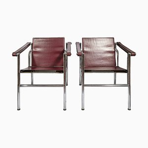 LC1 Armchairs by Le Corbusier for Cassina, 1970s, Set of 2