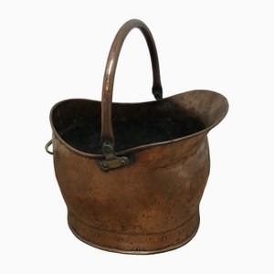 Copper Helmet Coal Scuttle, 1890s