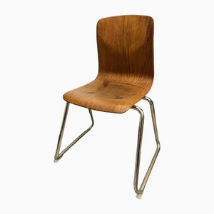 Mid-Century Chair in Pagholz with Chrome-Plated Frame from Flötotto, 1960s