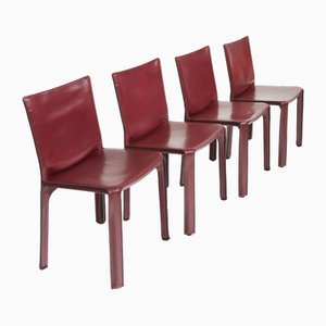 Cab 412 Chairs by Mario Bellini for Cassina, 1980, Set of 4