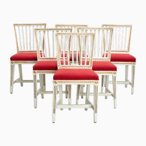Gustavian Chairs in New Guise, 1880, Set of 6