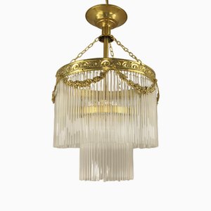 Freihängende französische Vintage Wohnzimmerlampe, 1890er