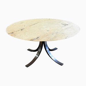 Modern Mid-Century T69 Table with Pink Marble by Osvaldo Borsani and Eugenio Gerli for Tecno, 1970s