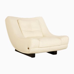 Nieri Leather Armchair in Cream