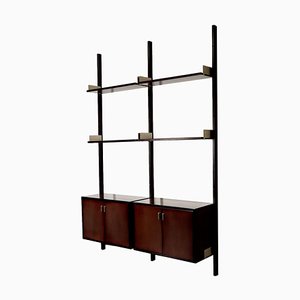 Vintage Italian Bookcase in Exotic Wood, 1960s