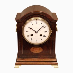 Mahogany and Inlay Mantel Clock