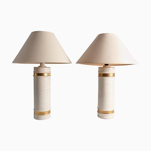 Mid-Century Modern Ceramic Table Lamps by Bitossi for Bergboms, 1970s, Set of 2