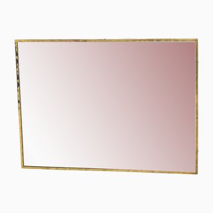 Miroir Rectangulaire avec Cadre en Laiton, 1950s