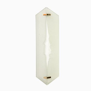Glass and Brass Wall Sconce from Fontana Arte, 1960s