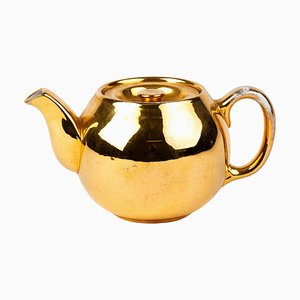 Tetera de porcelana en oro de 24 kt de Royal Worcester