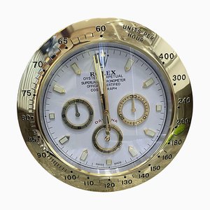 Perpetual Gold Chrome Cosmograph Wall Clock from Rolex