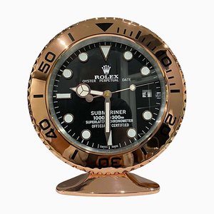 Oyster Perpetual Submariner Rose Gold Desk Clock from Rolex
