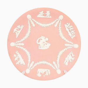 Pink Jasperware Putti Plate from Wedgwood