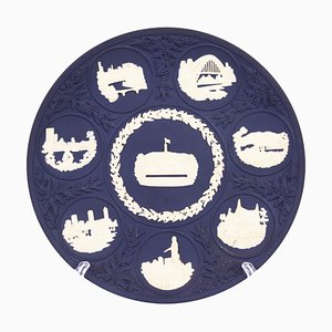 Portland Blue Jasperware Plate from Wedgwood