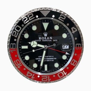 Black Red GMT Master II Wall Clock from Rolex
